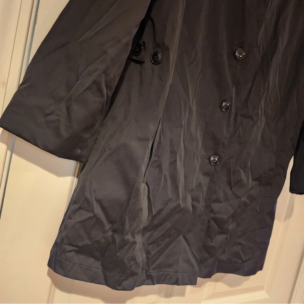 Gallery Black Plaid Lined Button Up Jacket L - image 4